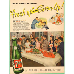 Seven-Up Ad, 1947, Birthday Party