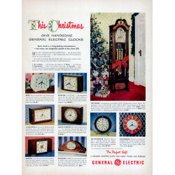 General Electric Clocks, 1950 Ad