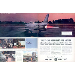 General Electric, 1954 2-page Military Ad