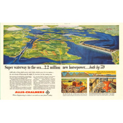 Allis-Chalmers, Saint Lawrence Seaway, 1957 2-page ad