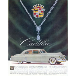 Cadillac, 1949 magazine ad with jewels