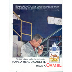 Camel Cigarettes, 1958 Ad, Lew Burdette, Milwaukee Braves