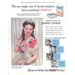 Camel Cigarettes, 1950 ad with opera singer Nadine Connor