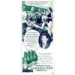 Canada Dry Ginger Ale 1954 half-page ad