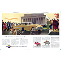 Chevrolet Bel Air, 2-page 1953 Ad, Art by Stan Galli