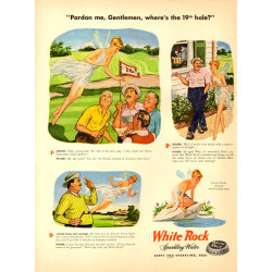 White Rock Sparkling Water Ad, 1947, golf