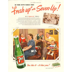 Seven-Up Ad, 1950, Family Band