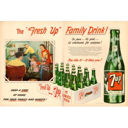 Seven-Up 1950 2-Page  Ad