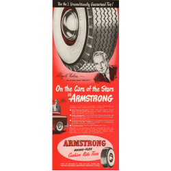 Armstrong Tire Half-Page Ad, 1949 with Lloyd Nolan