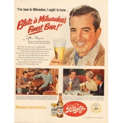 Blatz Beer 1951 magazine ad  with actor John Payne