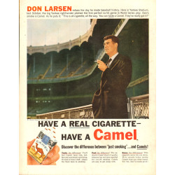 Camel Cigarettes, 1957 Ad with Don Larsen