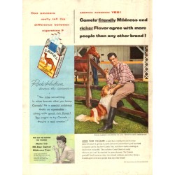 Camel Cigarettes 1954 Ad with  Actor Rock Hudson
