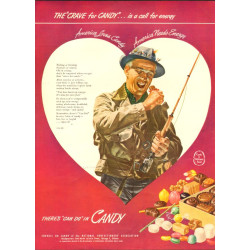 Candy Makers, 1946 Ad with Fisherman