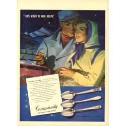 Community Silver, 1947 Ad, Art by Jon Whitcomb