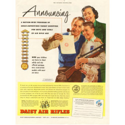 Daisy Air Rifle, 1951 Ad with NRA Tie-In