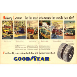 Goodyear Tires, 1947 2-page ad