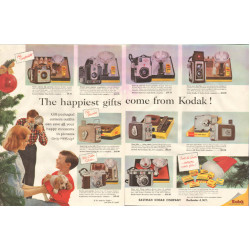 Kodak Cameras, 1956 2-page Christmas Ad