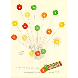 Life Savers Balloons Ad, 1959