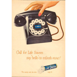 Life Savers Telephone Ad, 1950