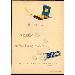 Life Savers Matches Ad, 1955
