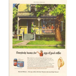 Maxwell House Coffee Ad, 1949, Art by Stan Ekman