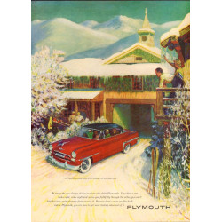 Plymouth, 1953 ad, Sun Valley, Idaho