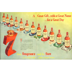 Seagram's Seven 1955 2-Page Ad
