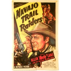 Navajo Trail Riders, Original one-sheet movie poster, 1949 Republic Rocky Lane Western