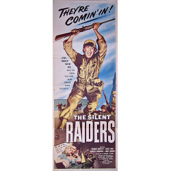 Silent Raiders, 1954 Insert War Movie Poster