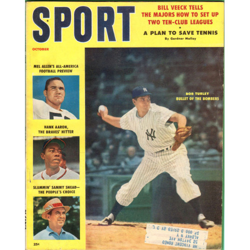 Complete Sport Magazine, October 1958, Bob Turley Cover