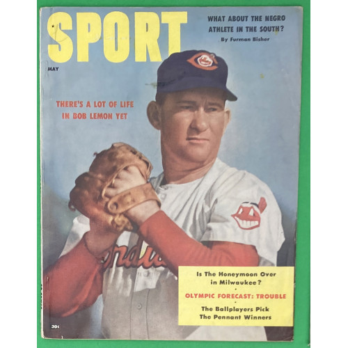 Complete Sport Magazine, May 1956, Bob Lemon Cover