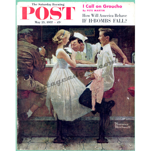 Saturday Evening Post Cover, Art by Norman Rockwell, 1957