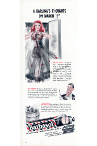 Barbasol, Half Page Ad, 1942, Art by E. Simms Campbell