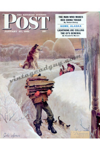 John Clymer art for Saturday Evening Post Cover, 1953