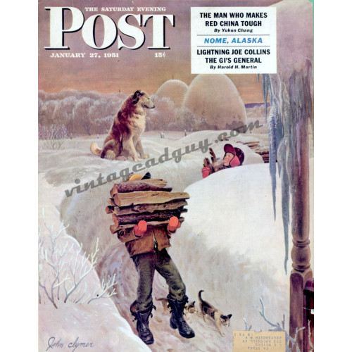 John Clymer art for Saturday Evening Post Cover, 1953 John Clymer art for Saturday Evening Post Cover, 1953
