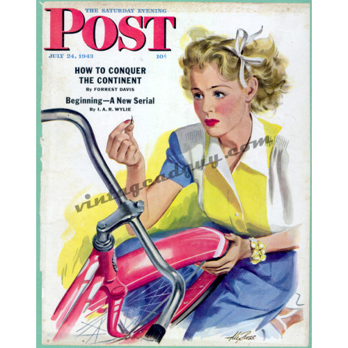 Saturday Evening Post Cover, July 24, 1943, Art by Alex Ross Saturday Evening Post Cover, July 24, 1943, Art by Alex Ross