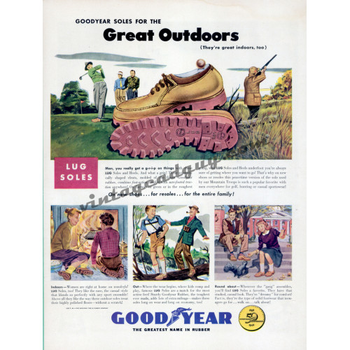 Goodyear Lug Soles, 1948 Ad Goodyear Lug Soles, 1948 Ad