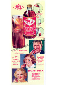 Mavis Cola Syrup, 1943 Half-page magazine ad