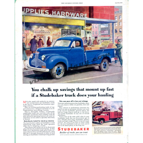 Studebaker Trucks, 1947 Ad