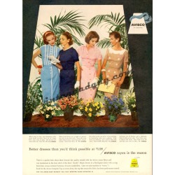 Avisco Fibers, 1957 Ad