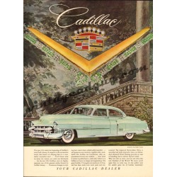 Cadillac, magazine ad with jewels, 1953