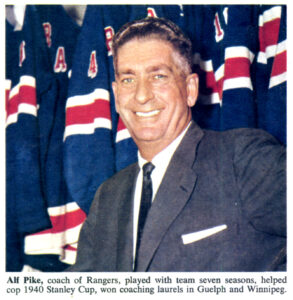 Alf Pike, Coach, New York Rangers, 1961