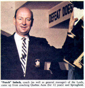 Punch Imlach, Coach, Toronto Maple Leafs, 1961